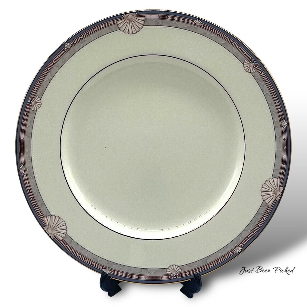 Noritake Dinner Plate 10.5" Stanford Court 9748 Bone China Shell Gold Trim Japan